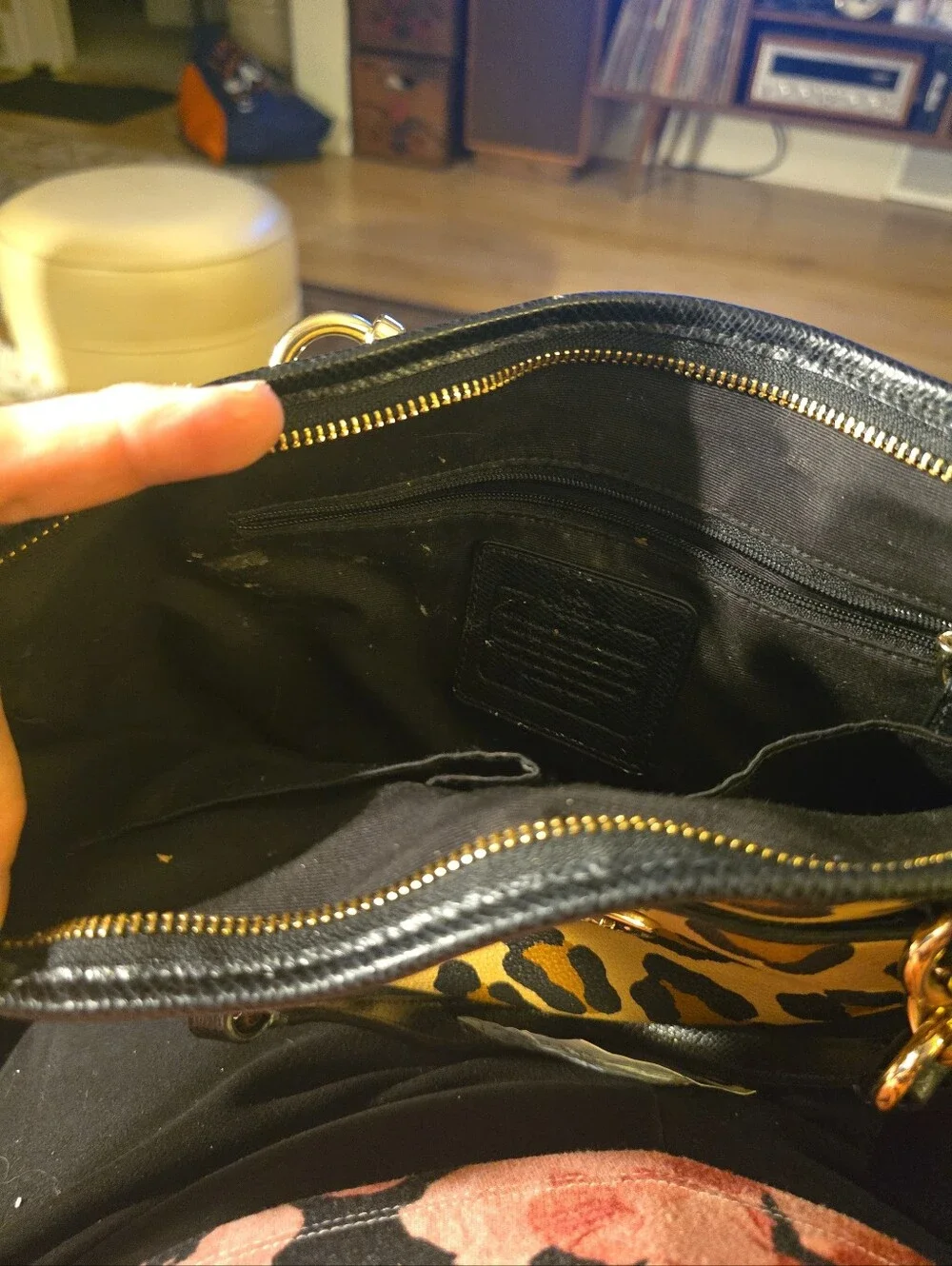 Coach x Baseman Wild Beast Ocelot Black & Tan Leather Prairie Satchel/Tote!